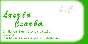 laszlo csorba business card